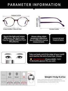 1PC/2PCS Women's New Round Frame Clear Lens Glasses, Gentle Style, Face-Flattering, Fashionable Versatile, Suitable For Daily Wear, Home, Selfie, Commute, Online, Office, Computer, Phone, Reading, Gaming - Clear - View 8