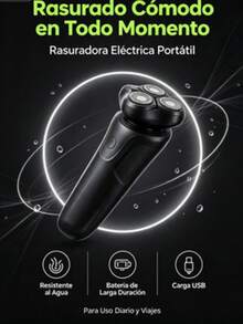 Afeitadora Eléctrica Para Hombre, Cabezas Giratorias 3D, Carga Tipo-C Portátil, Rasuradora Recargable Para Barba, Uso Diario y Viajes, Regalo Ideal para Caballeros - Multicolor - Ver 3