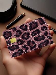 1pc Purple Leopard Print Credit Card Sticker Privacy Protection Card Skin, Realistic Leopard Pattern Birthday Gift PVC Material Anti-Fingerprint Anti-Scratch Wear-Resistant Card Sleeve, Suitable For Men, Women, Couples, Small Chip Card, Bank Card, Credit Card, Transportation Card, Student Campus Card Personalized DIY, Beauty Influencer Style Social Leopard Print Enthusiast Must-Have - Type a - View 1