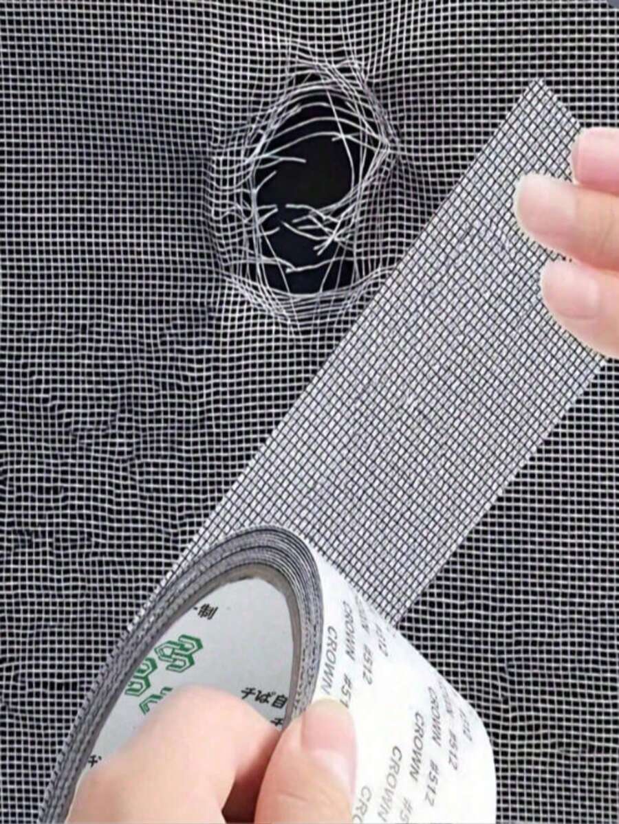 Self-Adhesive Window Screen Repair Tape, Waterproof Tear-Resistant Mosquito Net Patch, Strong Adhesive Insect Screen Repair Sticker, Cuttable Quick Repair For Damaged Windows, Doors, Mosquito Nets And Patio Fabric Mesh, Home Repair Supplies - One Size Fits All - View 1