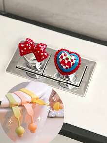 Bouton de chasse d'eau élégant - Ongle, Plusieurs styles disponibles, Convient pour la décoration de la salle de bain, Releveur de siège de toilette, Releveur de couvercle, Poignée de siège de toilette en silicone pour la maison, Pas de mains , Poignée de toilette en silicone mignonne, Convient pour la maison, les voyages, Beau et élégant, Essentiel quotidien, Essentiel pour les ongles longs, Saison de la rentrée scolaire - A - Voir 8