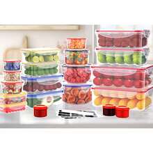 40 Pcs Food Storage Containers With Lids Airtight- Plastic Meal Prep Container Pantry Kitchen Organization, Microwave, Dishwasher, Freezer -% Leak Proof (20 Stackable Boxes-20 Lids) - 40 PCS - View 3