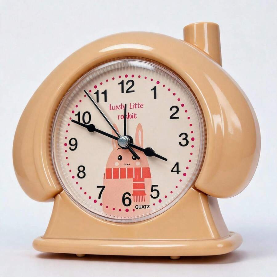 Unisex Practical Style For Bedroom And Office Desk Clock - Orange Color - View 1
