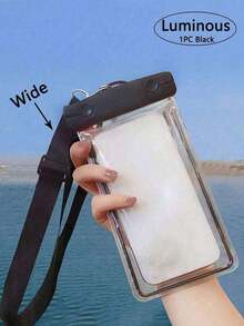 1-Piece Waterproof Phone Pouch, Random Color, Made Of Transparent PVC, With Sealed Touch Screen Function, Full-Cover Portable Waterproof Phone Case, Suitable For Swimming And Surfing, Multiple Colors Available - A - View 6