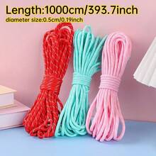 10m Paracord Rope, Used For Making Bracelets And Necklaces, Colorful Braided DIY Projects, Small Jewelry Keychains And Bag Charms, Keychain Making Materials - Polka Dot Pattern - View 4