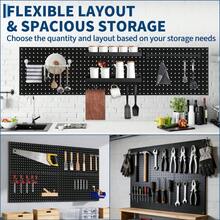 Gaderth 4 Metal Pegboard Panels,48" X 24" Steel Peg Board,Wall Mounted Peg Board Panels,Flexible Layout Wall Organizer For Garage Workbench Tool Storage And Workshop - 4PCS - View 4