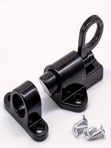 Aluminum Alloy Black/Gray Window Gate Security Pull Ring Spring Bounce Door Bolt Automatic Latch Lock Black Grey Window - Luggage Lock - View 5