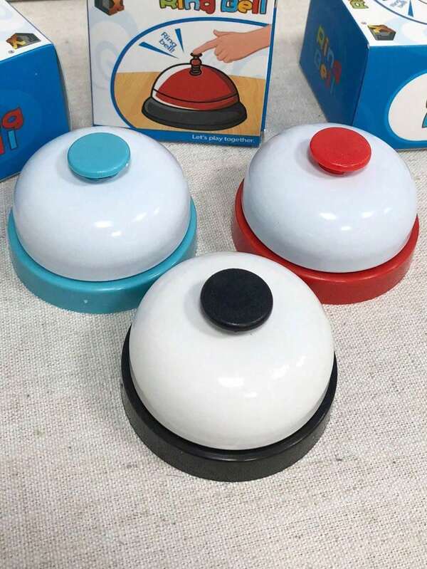 1pcsHand Press Bell, Call Bell, Answer Bell, Front Desk Service Bell & Table Bell, Pet Training Bell. Suitable For Bedroom, Travel, Office, School, Home, Restaurant And Party, Creates Festive Atmosphere