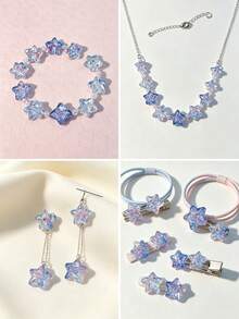 30pcs Transparent Star-Shaped Acrylic Beads With Colorful Confetti, Mini Five-Pointed Star Loose Beads For DIY Bracelet, Necklace, Earring, Keychain, Phone Charm, Jewelry Making Materials - Multicolor - View 5