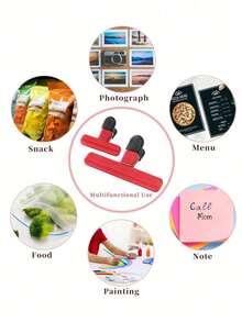 Random Color 1/6/10pcs Of Food Clips, Suitable For Refrigerator Food Storage Packaging, Snack Bags, Photos, Etc - Suitable For Home, Office, School, And Other Places - Multiple Styles - View 7