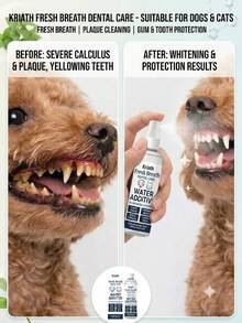 BESTSELLING Drinkable Pet Mouthwash! Plant-Based, Gentle Care For Gums & Teeth-Just Add To Water Bowl. If Swallowed, Perfect For Daily Use, Any Breed, Any Scene! MEGA ! Fresh Breath, Cleaner Smiles-Shop Now & Save Big! - Multicolor - View 1