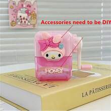 SANRIO 可愛手動鉛筆削筆器，耐用塑膠材質，適合成人的完美禮物，學校用品、辦公室裝飾、動漫愛好者（配件需自行組裝） - 查看 15