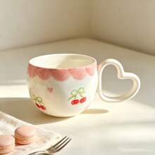 Korean Ins Style Hand-Pinch Love Cup, Milk Cup, Coffee Cup, Hand-Painted Heart Ceramic Cup - Multiple Selection - View 6