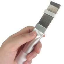 1/2pcs Stainless Steel A/C Air Conditioner Fin Comb Radiator Condenser Fin Repair Comb Cooler Straightener Coil Cleaning Brush - Multicolor - View 4