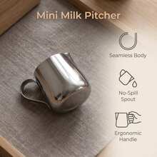 2/3pcs Stainless Steel Latte Art Pitcher, Suitable For Milk Frothing And Coffee Decoration, For Home Or Coffee Shop Use - Silver - View 2