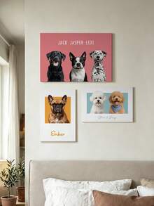 1pc Customized Photo Canvas Painting, Personalized Art Gift, Pet Oil Painting, Can Print Your Photo On Customized Wall, Suitable For Bedroom, Living Room, Wedding, Pet, Family, Love, Couple, Friends And Other Occasions, Photo Can Be Used As Decorative Painting, Also As Christmas Gift, Gift For Close Friends, Family, Birthday Gift, Gift For Family/Friends/Girlfriend/Boyfriend, Or Valentine's Day Gift. - Style 1 - View 5