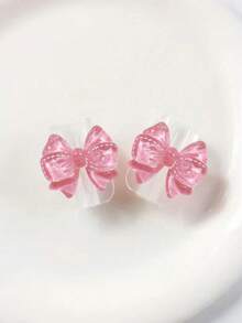 2pcs Cute Pink Bow Cable Protectors, Suitable For Lightning And Type-C Charging Cables - Multicolor - View 11