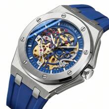 Orologio da uomo meccanico automatico di marca ONOLA, orologio sportivo impermeabile 30M, orologio da polso di lusso con quadrante cavo e luminoso - Tagli Unica - Visualizzare 4