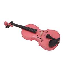 New 3/4 Acoustic Violin Case Bow Rosin Pink - As Pic - View 7