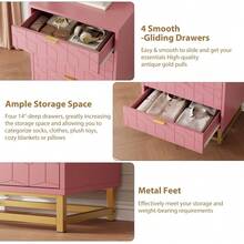 Drawer Storage Cabinet - Pink - View 4
