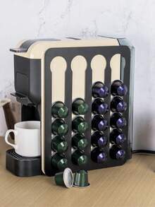 3/1pc Modern Magnetic Coffee Capsule Storage Rack, Minimalist Drill-Free Wall-Mounted Panel, Premium Metal Material, Coffee Capsule Storage Rack, Suitable For Refrigerator, Kitchen Decor, Coffee Station, Can Store 24 Capsules - Multicolor - View 14