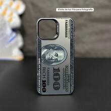 11-17 Galaxy 22-26 Phone Case - New Colorful Silver IMD Phone Case With $100 Bill Pattern For  16/16Plus/16Pro/16Promax/15/15Plus/15Promax/14/14Plus/14Pro/14Promax, 13/13Pro/13Promax, 12/12Pro/12Promax, 11/11Pro Max. Essential Phone Case For The Same Models - 圖片1PCS - 查看 5