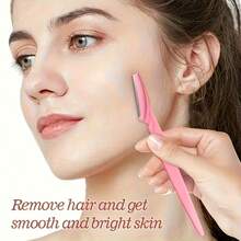 60pcs Eyebrow Trimmer And Razor Set, Exfoliating Shaving Tool, Body Hair Removal Trimmer And Facial & Kit, Long Handle Blades With Precision Protective Cover, Women's Eyebrow Grooming Tool, Suitable For Daily Or Travel Use, Face Razor - Multicolor - View 3