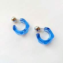 Korean Transparent Acrylic Geometric C-Shaped Earrings For Women And Girls, Party Travel Jewelry Gift - C-shaped - View 9