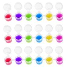 6/60/120/240pcs Empty Paint Buckets, Plastic Paint Cups, 6-Compartment Empty Paint Cups, Suitable For Art Painting, Crafting - Multicolor - View 3