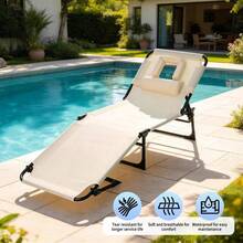 Kselythan Beach Chairs - Beige - View 2