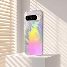 Feather Gradient Transparent Protective Case Compatible With Google Pixel 11Pro XL 11/11Pro/10/9 Pro XL/10/9 Pro/9A/10A Colorful Shockproof Phone Case - K7 - View 7