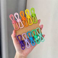 10pcs Multi-Function Snack Clips - PVC Coated Steel Clips, Suitable For Sealing Food Packaging, Potato Chip Bags And Fixing Clothes, Documents Etc. (Random Color) - Color: Random - View 8