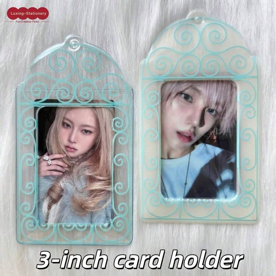 Ví đựng thẻ trong suốt PVC phong cách Blogger & Celebrity, ví đựng thẻ nhỏ 3 inch cao cấp chính hãng, bảo vệ thẻ ID, bảo vệ ảnh, phụ kiện thiết yếu cho fan idol, lưu trữ thẻ idol, chống trầy xước và chống bụi, mang theo khi ủng hộ offline, lưu trữ bộ sưu tập triển lãm, phụ kiện đi làm - A - Xem 1