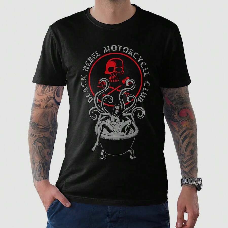 Men T-Shirts - 黑色 - 查看 1