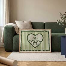 1pc Frameless Love You Goodbye Striped Quote Wall Art, Funky Decor For Dorm, Bedroom, Party Gift - Stripe - View 2