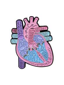 Cute Floral Anatomical Brooch Heart Lungs Brain Enamel Pin Science Badge For Bag Jacket Accessories Gift - Multicolor - View 12