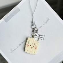 1pc Cute Pet Cookie Phone Chain Pendant, Best Friend Accessory, Fresh Girl Phone Chain, Simple Versatile Phone Decoration, Small Gift For Meeting - Multicolor - View 5