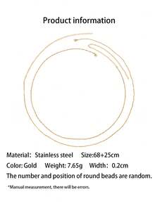2pcs Cuban Flat Chain Twisted Waist Chain, Luxury Gold Thin Body Chain, Versatile Waist Accessory For Beach Wear - Gold - View 5