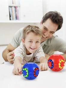 Puzzle Ball Puzzle Toy Finger Spinner, Stress Relief Educational Development, Durable Desktop Rotating Decompression Toy, Portable Sensory Toy, Suitable For Office, School, Travel - Multicolor - View 2