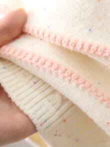 Children's Crew Neck Pullover Knit Sweater, New Autumn/Winter Striped Sweater For Girls - Beige - View 6