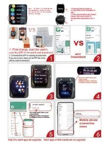 ZhiKexing Sports Fashion Smartwatch, 1.83-Inch Full Touch Screen, Supports Wireless Calls And Messages, Wireless Music Playback, Fitness Tracker Smartwatch. Suitable As Gift For Friends And Couples, Compatible With Android And IOS - View 7