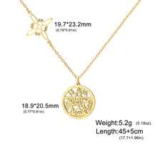 LIKGREAT 1pc Double Amulet Protection Necklace Knot Pentagram Four-Character Stainless Steel Protective Jewelry Wholesale - Fashion Series - View 24