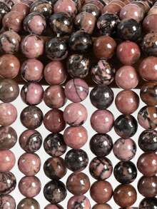 1 Untai Manik-Manik Rhodochrosite Alami Cocok untuk Membuat Gelang, Kalung, dan Anting-Anting DIY, Aksesoris Perhiasan 4/6/8/10mm - MultiWarna - View 4