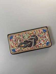 Best-Selling Bohemian Style Card Holder With Money Tree, Eye, Peacock, Leaf Patterns, Large Capacity Multi-Function Card Storage Bag, Creative Gift Choice For Best Friends And Yourself - Multicolor - View 10
