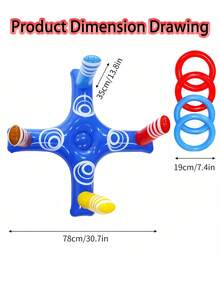 1pc Inflatable PVC Bowling Ball Toy, Children Throwing Game Set, Parent-Child Interactive Swimming Pool Game, Family Fun Inflatable Swimming Pool Beach Outdoor Toy, Interesting Outdoor Gift For Kids - Multicolor - View 13