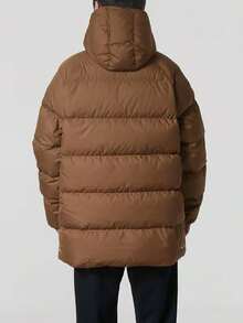 Nike Sportswear Club Men's Water-Repellent Hooded Down Parka Jacket Brown - Brown - View 2