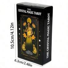 78 Kartu Tarot Kristal Ajaib, Permainan Ramalan Nasib, Permainan Papan Keluarga untuk Pesta, Ramalan Kartu, Permainan Takdir - Hitam - View 1