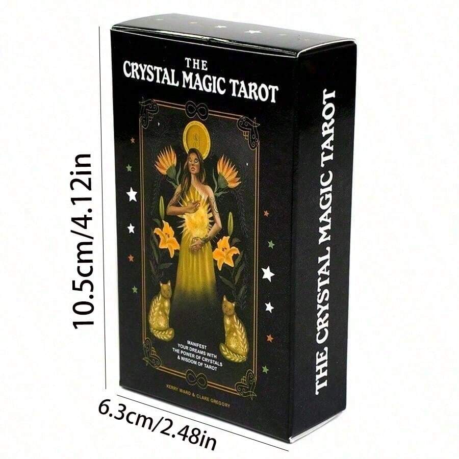 78 Kartu Tarot Kristal Ajaib, Permainan Ramalan Nasib, Permainan Papan Keluarga untuk Pesta, Ramalan Kartu, Permainan Takdir - Hitam - View 1