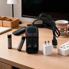 Universal Battery Charger For Home Digital Devices - Black - View 4