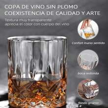 Juego de Vasos para Whisky Regalo para Padre - 2 Vasos Vidrio Templado + 8 Piedras de Granito Natural con Almohadillas Absorbentes​ - Ver 5